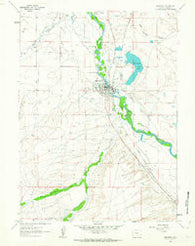 Saratoga Wyoming Historical topographic map, 1:24000 scale, 7.5 X 7.5 Minute, Year 1961