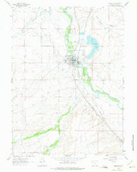Saratoga Wyoming Historical topographic map, 1:24000 scale, 7.5 X 7.5 Minute, Year 1961