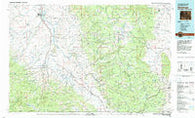 Saratoga Wyoming Historical topographic map, 1:100000 scale, 30 X 60 Minute, Year 1982