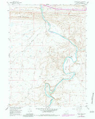 Savage Ranch Wyoming Historical topographic map, 1:24000 scale, 7.5 X 7.5 Minute, Year 1955