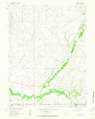 Savery Wyoming Historical topographic map, 1:24000 scale, 7.5 X 7.5 Minute, Year 1961