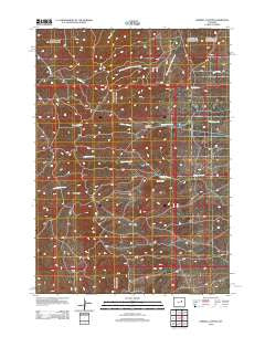 Sawmill Canyon Wyoming Historical topographic map, 1:24000 scale, 7.5 X 7.5 Minute, Year 2012