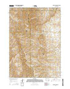 Sawmill Canyon Wyoming Current topographic map, 1:24000 scale, 7.5 X 7.5 Minute, Year 2015
