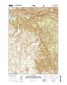 Scab Creek Wyoming Current topographic map, 1:24000 scale, 7.5 X 7.5 Minute, Year 2015
