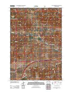 Schoolmarm Butte Wyoming Historical topographic map, 1:24000 scale, 7.5 X 7.5 Minute, Year 2012