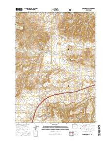 Schoolmarm Butte Wyoming Current topographic map, 1:24000 scale, 7.5 X 7.5 Minute, Year 2015