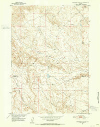 Schuster Flats NE Wyoming Historical topographic map, 1:24000 scale, 7.5 X 7.5 Minute, Year 1951