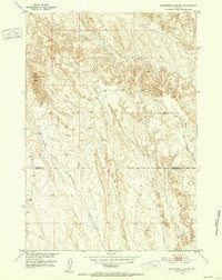 Schuster Flats NW Wyoming Historical topographic map, 1:24000 scale, 7.5 X 7.5 Minute, Year 1951
