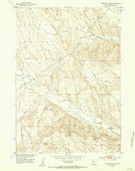 Schuster Flats SE Wyoming Historical topographic map, 1:24000 scale, 7.5 X 7.5 Minute, Year 1951