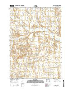 Schuster Flats Wyoming Current topographic map, 1:24000 scale, 7.5 X 7.5 Minute, Year 2015
