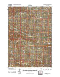 Schuster Flats NE Wyoming Historical topographic map, 1:24000 scale, 7.5 X 7.5 Minute, Year 2012