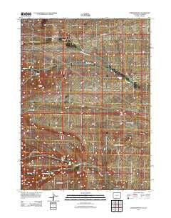 Scrivner Butte Wyoming Historical topographic map, 1:24000 scale, 7.5 X 7.5 Minute, Year 2012