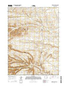 Scrivner Butte Wyoming Current topographic map, 1:24000 scale, 7.5 X 7.5 Minute, Year 2015