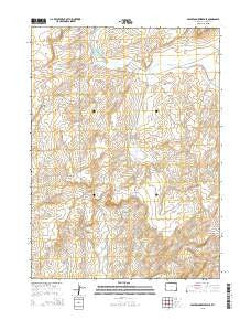 Seaverson Reservoir Wyoming Current topographic map, 1:24000 scale, 7.5 X 7.5 Minute, Year 2015
