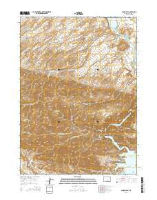 Seminoe Dam Wyoming Current topographic map, 1:24000 scale, 7.5 X 7.5 Minute, Year 2015