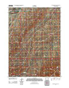 Separation Peak Wyoming Historical topographic map, 1:24000 scale, 7.5 X 7.5 Minute, Year 2012