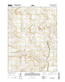 Sevenmile Gulch Wyoming Current topographic map, 1:24000 scale, 7.5 X 7.5 Minute, Year 2015