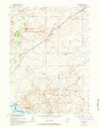 Shawnee Wyoming Historical topographic map, 1:24000 scale, 7.5 X 7.5 Minute, Year 1961