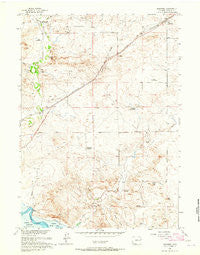 Shawnee Wyoming Historical topographic map, 1:24000 scale, 7.5 X 7.5 Minute, Year 1961