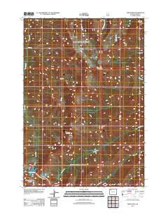 Sheep Mesa Wyoming Historical topographic map, 1:24000 scale, 7.5 X 7.5 Minute, Year 2012
