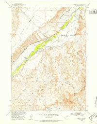 Sheets Flat Wyoming Historical topographic map, 1:24000 scale, 7.5 X 7.5 Minute, Year 1951
