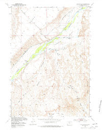 Sheets Flat Wyoming Historical topographic map, 1:24000 scale, 7.5 X 7.5 Minute, Year 1951