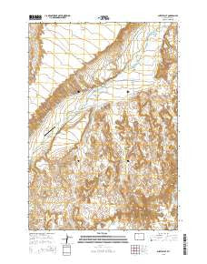 Sheets Flat Wyoming Current topographic map, 1:24000 scale, 7.5 X 7.5 Minute, Year 2015