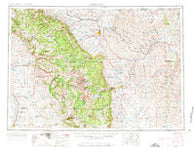 Sheridan Wyoming Historical topographic map, 1:250000 scale, 1 X 2 Degree, Year 1955