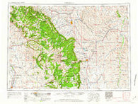 Sheridan Wyoming Historical topographic map, 1:250000 scale, 1 X 2 Degree, Year 1962