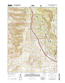 Sherman Mountains West Wyoming Current topographic map, 1:24000 scale, 7.5 X 7.5 Minute, Year 2015