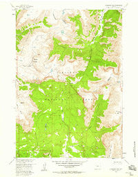 Shoshone Pass Wyoming Historical topographic map, 1:24000 scale, 7.5 X 7.5 Minute, Year 1956