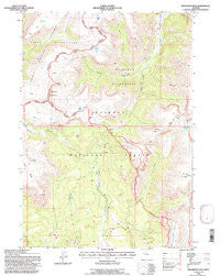 Shoshone Pass Wyoming Historical topographic map, 1:24000 scale, 7.5 X 7.5 Minute, Year 1991