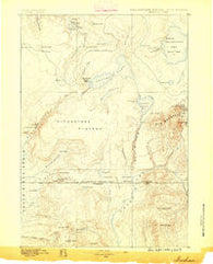 Shoshone Wyoming Historical topographic map, 1:125000 scale, 30 X 30 Minute, Year 1886