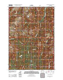 Shoshone Pass Wyoming Historical topographic map, 1:24000 scale, 7.5 X 7.5 Minute, Year 2012