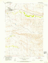 Shoshoni Wyoming Historical topographic map, 1:24000 scale, 7.5 X 7.5 Minute, Year 1951