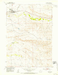 Shoshoni Wyoming Historical topographic map, 1:24000 scale, 7.5 X 7.5 Minute, Year 1951