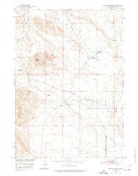 Shotgun Butte Wyoming Historical topographic map, 1:24000 scale, 7.5 X 7.5 Minute, Year 1950