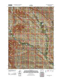 Shotgun Butte Wyoming Historical topographic map, 1:24000 scale, 7.5 X 7.5 Minute, Year 2012