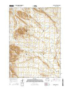 Shotgun Butte Wyoming Current topographic map, 1:24000 scale, 7.5 X 7.5 Minute, Year 2015