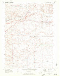 Shute Creek Lake Wyoming Historical topographic map, 1:24000 scale, 7.5 X 7.5 Minute, Year 1969