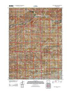 Shute Creek Lake Wyoming Historical topographic map, 1:24000 scale, 7.5 X 7.5 Minute, Year 2012