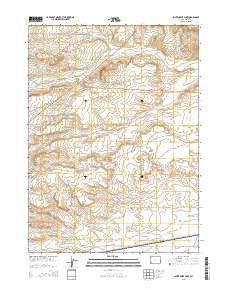 Shute Creek Lake Wyoming Current topographic map, 1:24000 scale, 7.5 X 7.5 Minute, Year 2015
