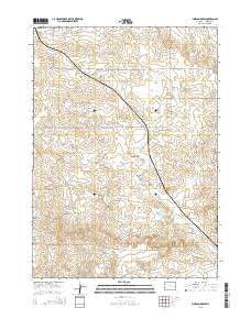 Simpson Draw Wyoming Current topographic map, 1:24000 scale, 7.5 X 7.5 Minute, Year 2015