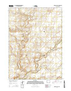 Simpson Gulch SE Wyoming Current topographic map, 1:24000 scale, 7.5 X 7.5 Minute, Year 2015