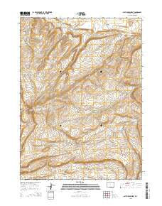 Smith Draw West Wyoming Current topographic map, 1:24000 scale, 7.5 X 7.5 Minute, Year 2015