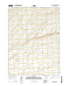Sooner Reservoir Wyoming Current topographic map, 1:24000 scale, 7.5 X 7.5 Minute, Year 2015
