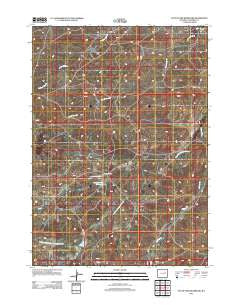 South Fork Reservoir Wyoming Historical topographic map, 1:24000 scale, 7.5 X 7.5 Minute, Year 2012