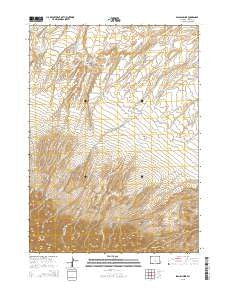 Spanish Mine Wyoming Current topographic map, 1:24000 scale, 7.5 X 7.5 Minute, Year 2015