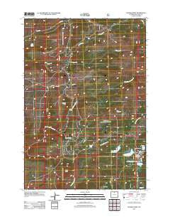Spanish Point Wyoming Historical topographic map, 1:24000 scale, 7.5 X 7.5 Minute, Year 2012