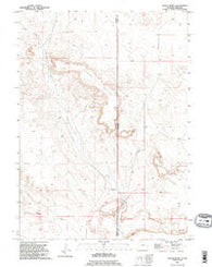 Spoon Butte Wyoming Historical topographic map, 1:24000 scale, 7.5 X 7.5 Minute, Year 1990